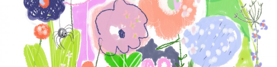 Flowers with ladybird