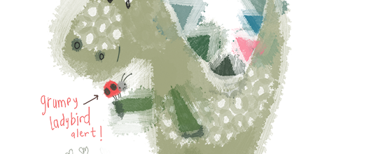The dinosaur and the ladybird